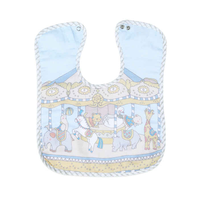 Organic Muslin Classic Bib - Carnival Blue (All Ages)