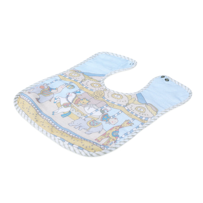 Organic Muslin Classic Bib - Carnival Blue (All Ages)