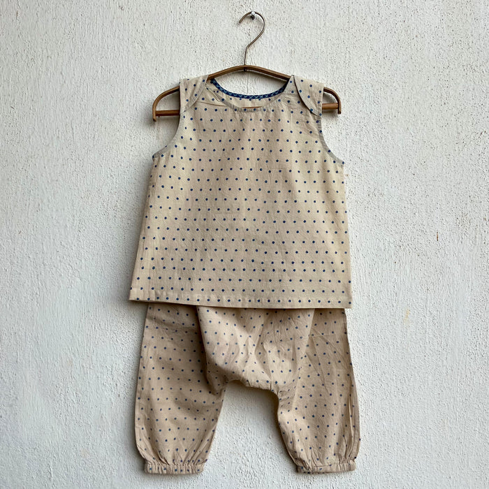 Organic Zoo Indigo Raidana Jhabla With Matching Pants (0-7 Years)