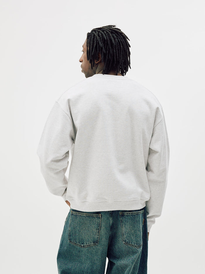 Oversize Crewneck, Men - Cloudy Grey