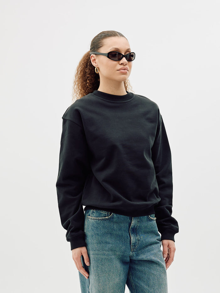 Oversize Crewneck, Women - Black