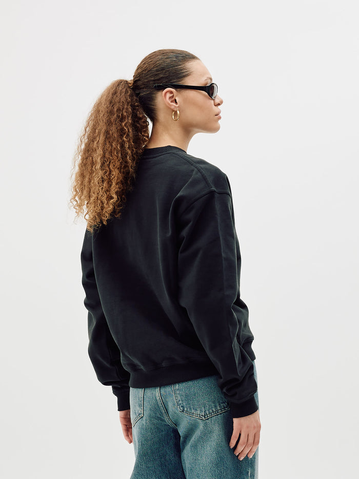 Oversize Crewneck, Women - Black