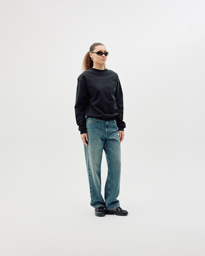 Oversize Crewneck, Women - Black