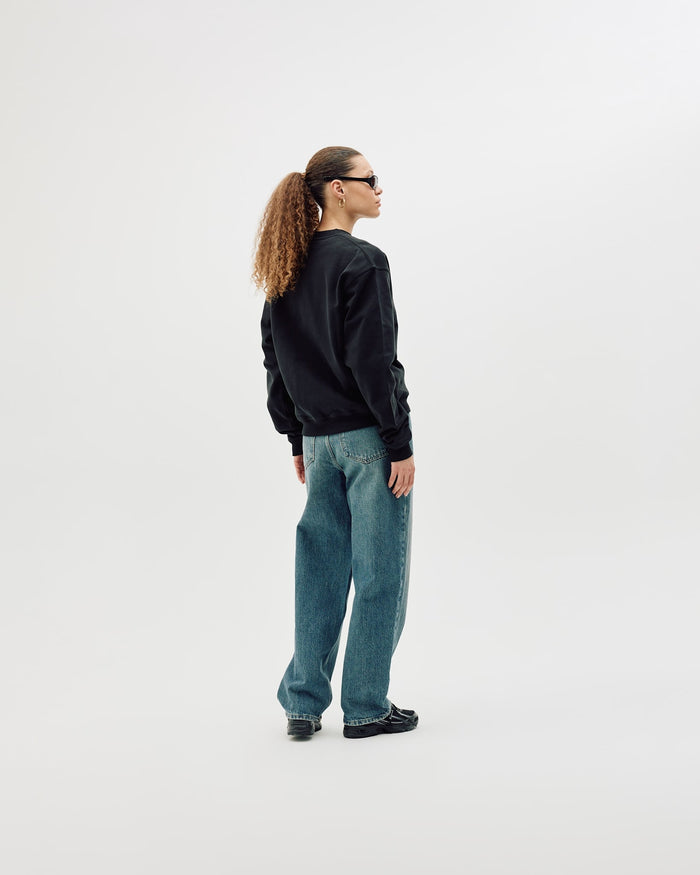 Oversize Crewneck, Women - Black