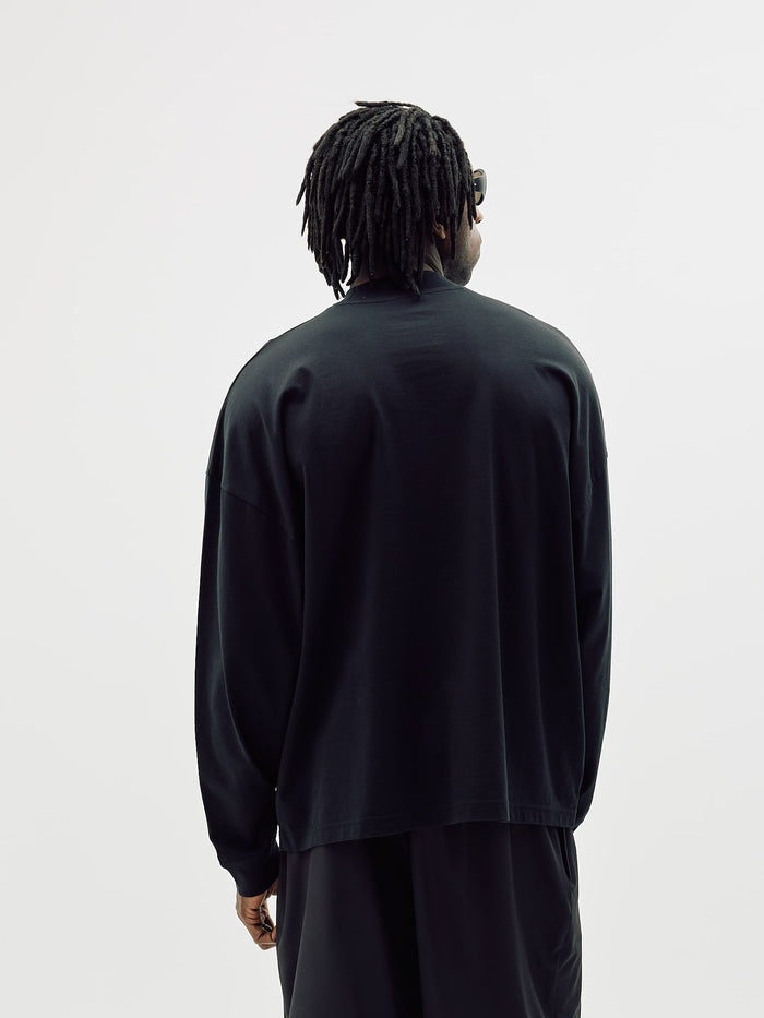 Oversize Mock Neck, Men - Black