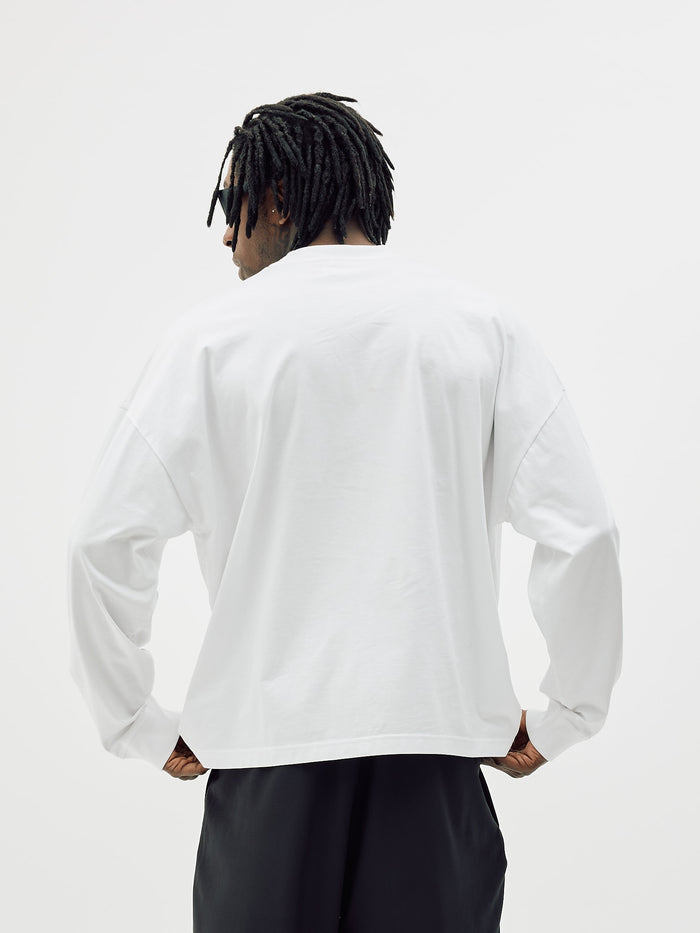 Oversize Mock Neck, Men - White