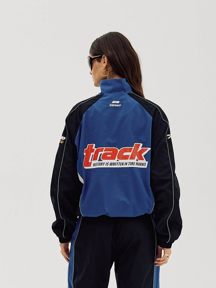 Oversize Track Jacket, Women - Cobalt Blue