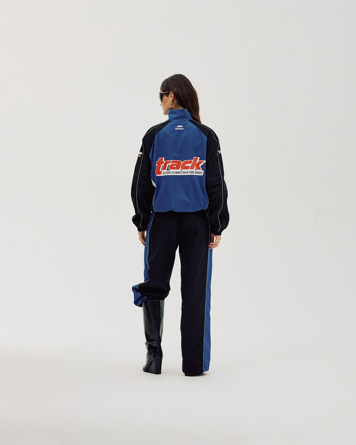 Oversize Track Pants, Women - Cobalt Blue