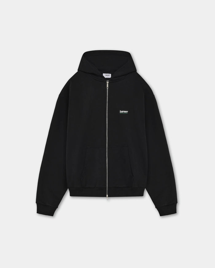 Oversize Zip Hoodie, Men - AW25 - Black