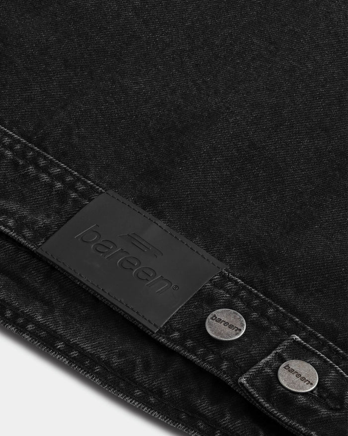 Oversized Denim Jacket, Women - AW25 - Dark Grey Denim