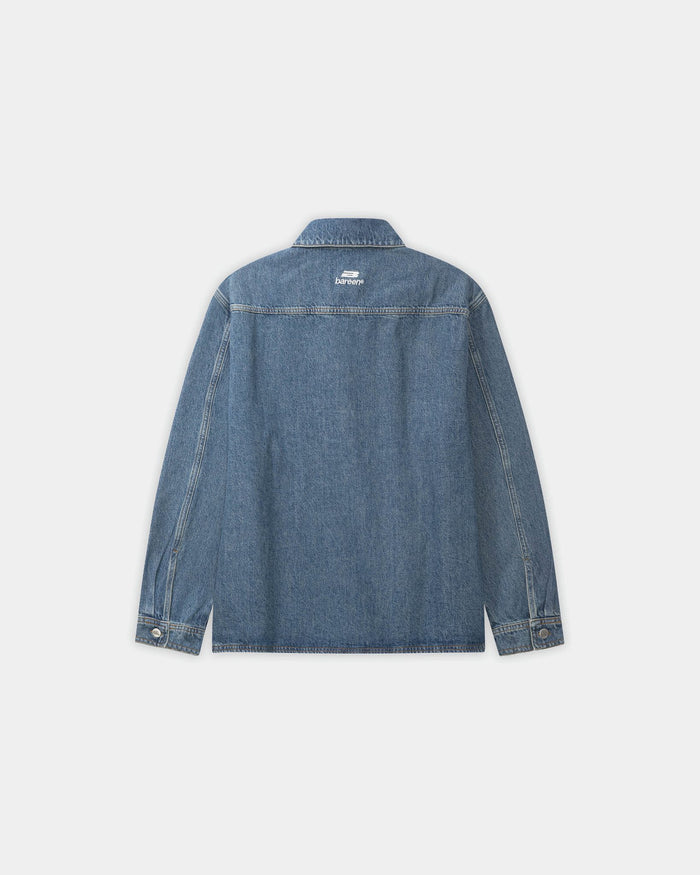 Oversized Denim Shirt, Women - Faded Blue