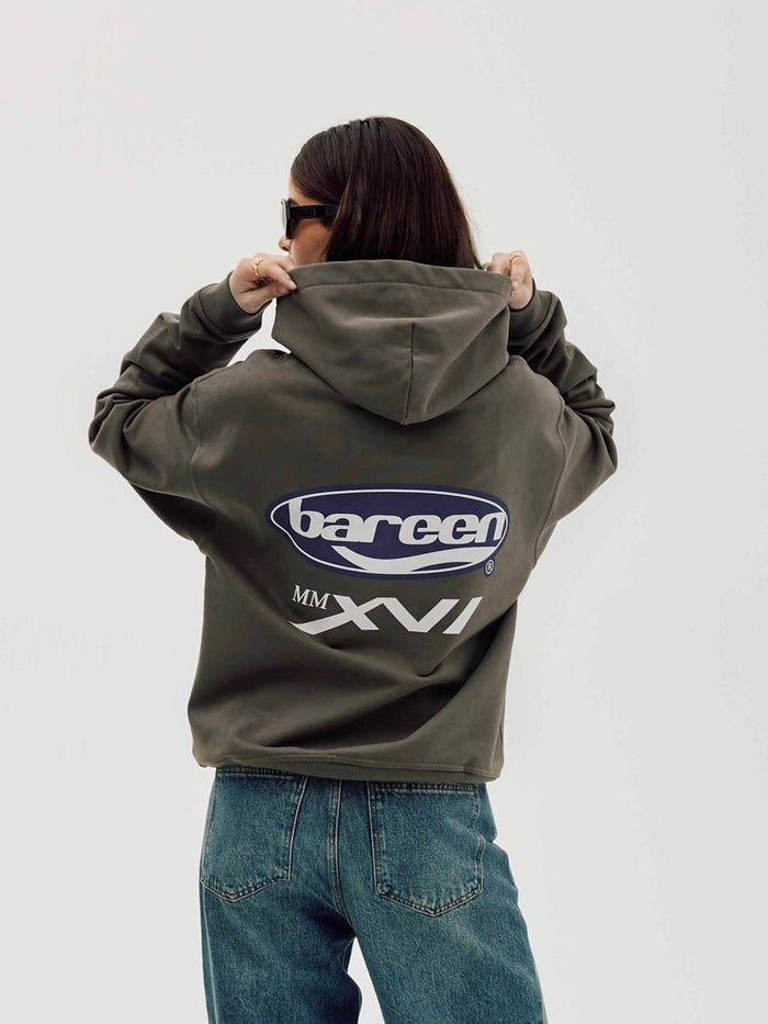 Oversized Hoodie, Women - MMXVI - Stone Grey