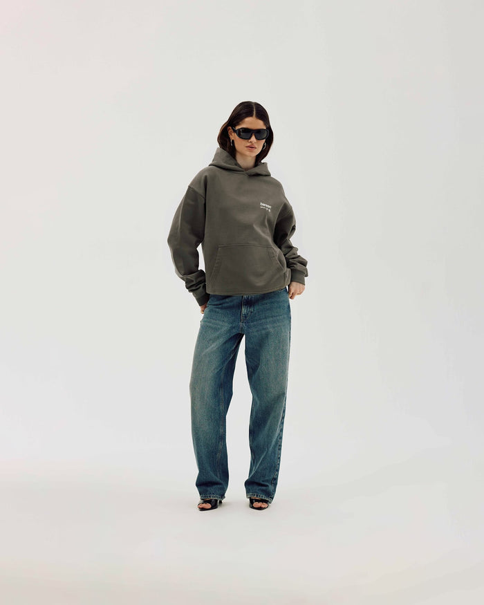 Oversized Hoodie, Women - MMXVI - Stone Grey