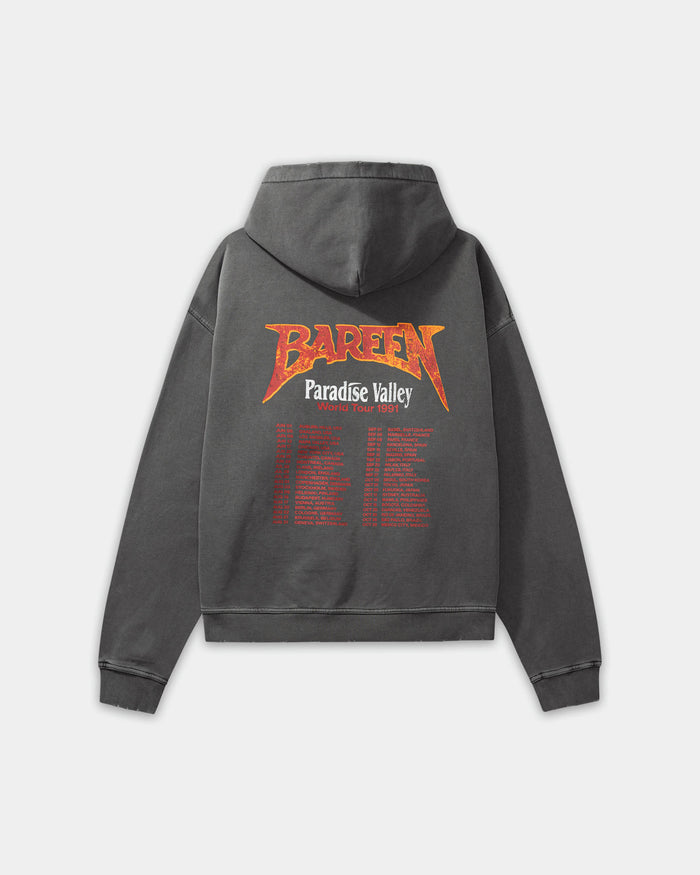 Oversized Hoodie, Women - World Tour - Washed Black
