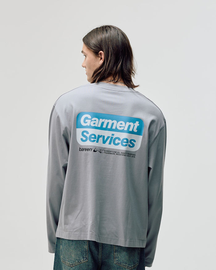 Oversized Long Sleeve, Men - Garment Services - Steel Grey