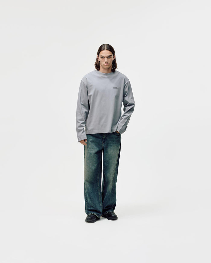 Oversized Long Sleeve, Men - Garment Services - Steel Grey