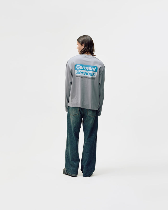Oversized Long Sleeve, Men - Garment Services - Steel Grey