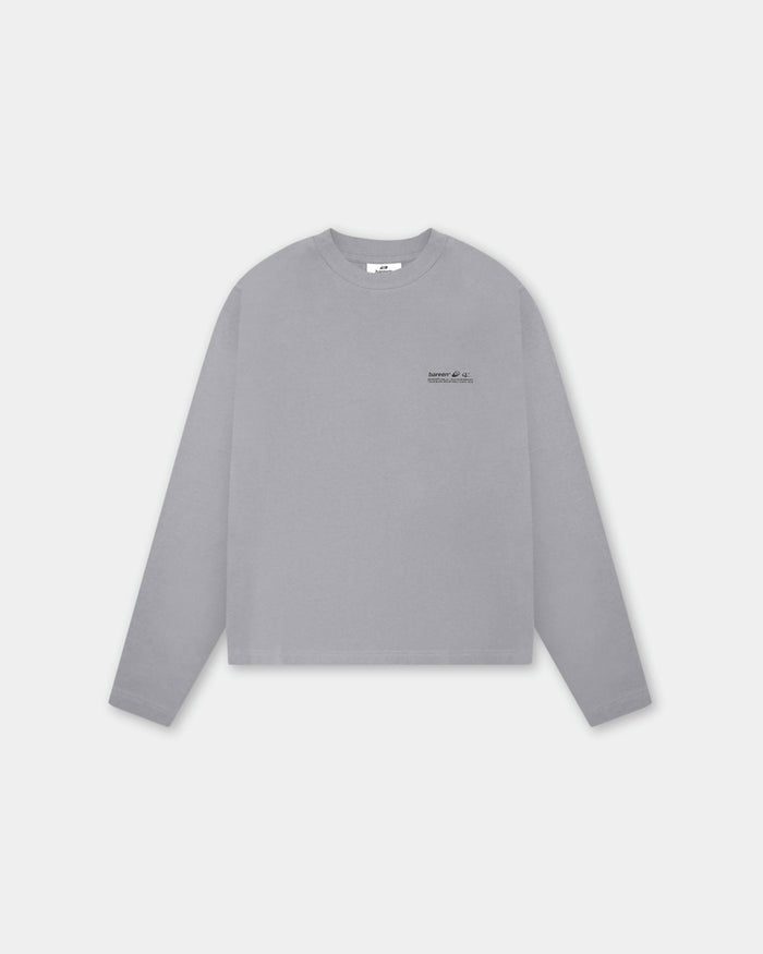 Oversized Long Sleeve, Men - Garment Services - Steel Grey
