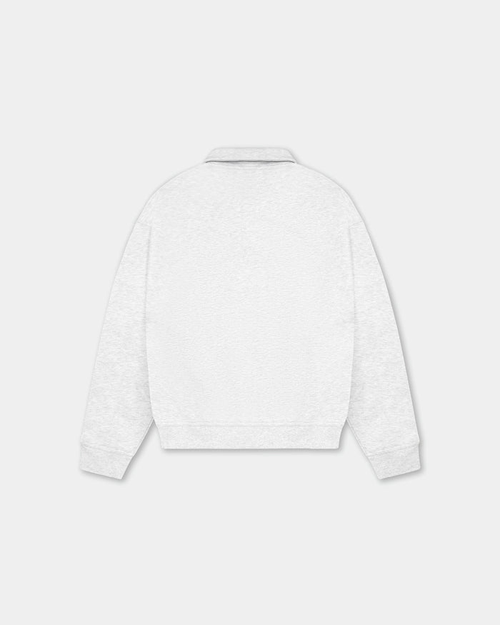 Oversized Polo Crewneck, Women - Cloudy Grey