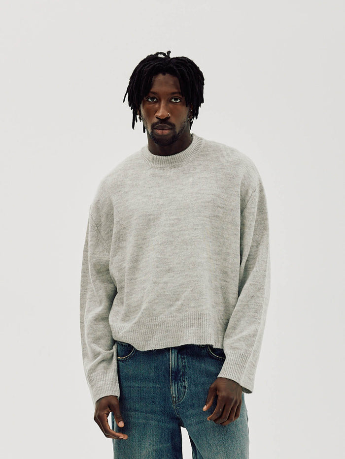 Oversized Sweater, Men - Quiet Gray
