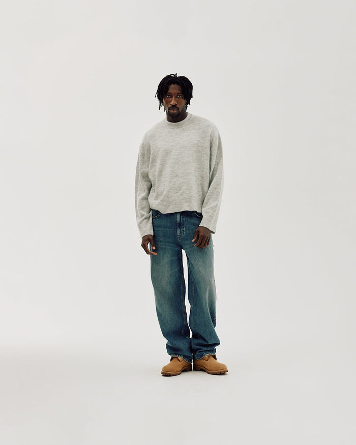 Oversized Sweater, Men - Quiet Gray