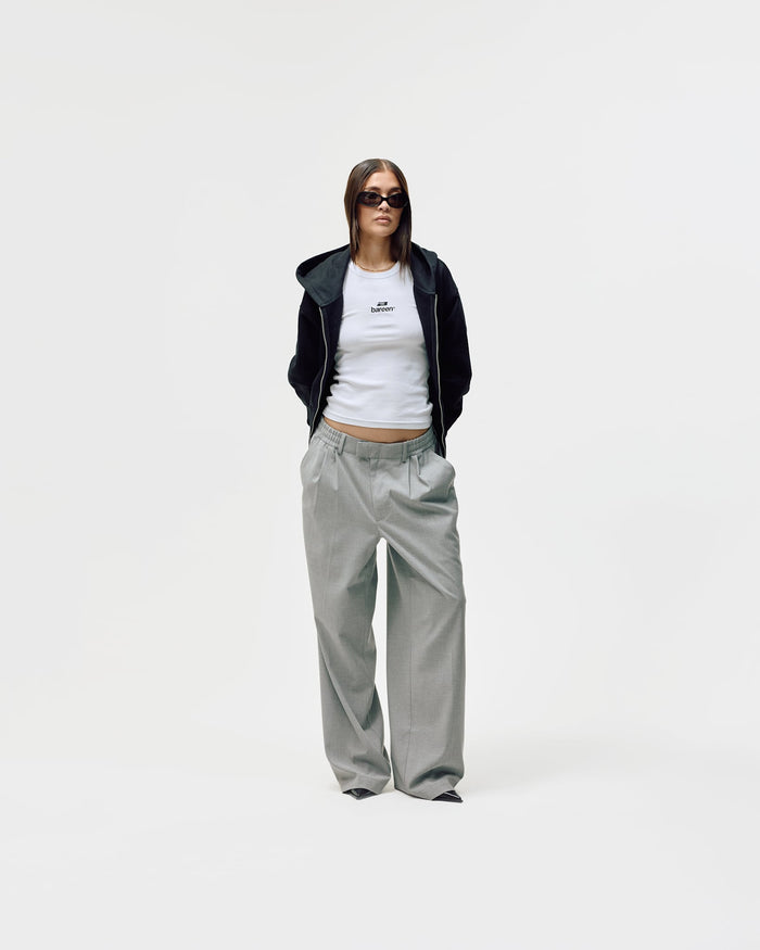 Oversized Zip Hoodie, Women - Garment Services - Black