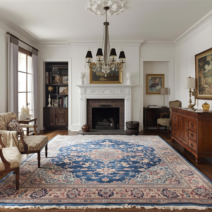 Parisian Azure Palace Area Rug
