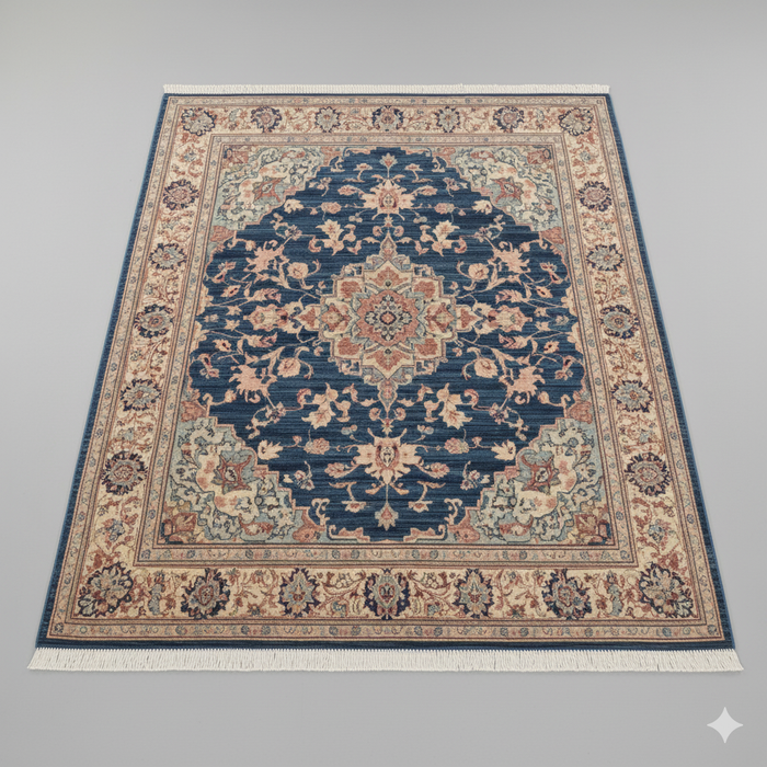 Parisian Azure Palace Area Rug