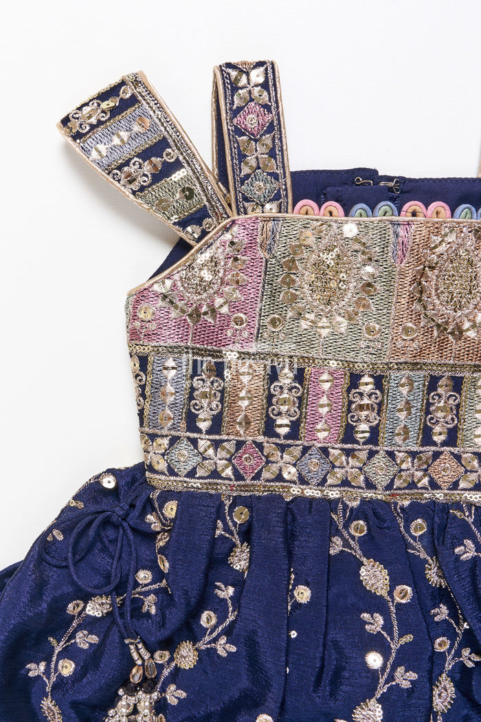 The Nesavu Girls Sharara / Plazo Set Party Wear Sharara Set for Toddler Girls for Evening Celebrations and Birthdays Nesavu Nesavu toddler girl sharara set georgette embroidery  ideal birthdays festive evenings