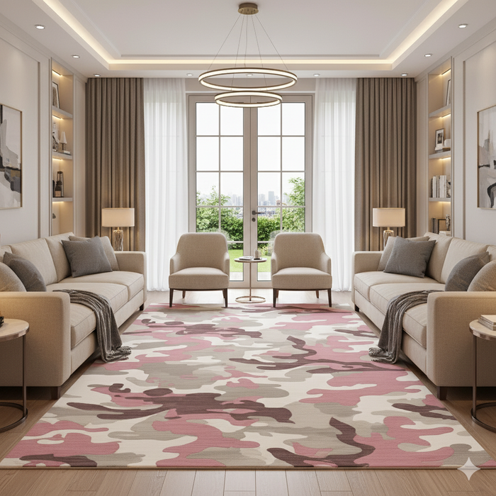 Pastel Camo Area Rug