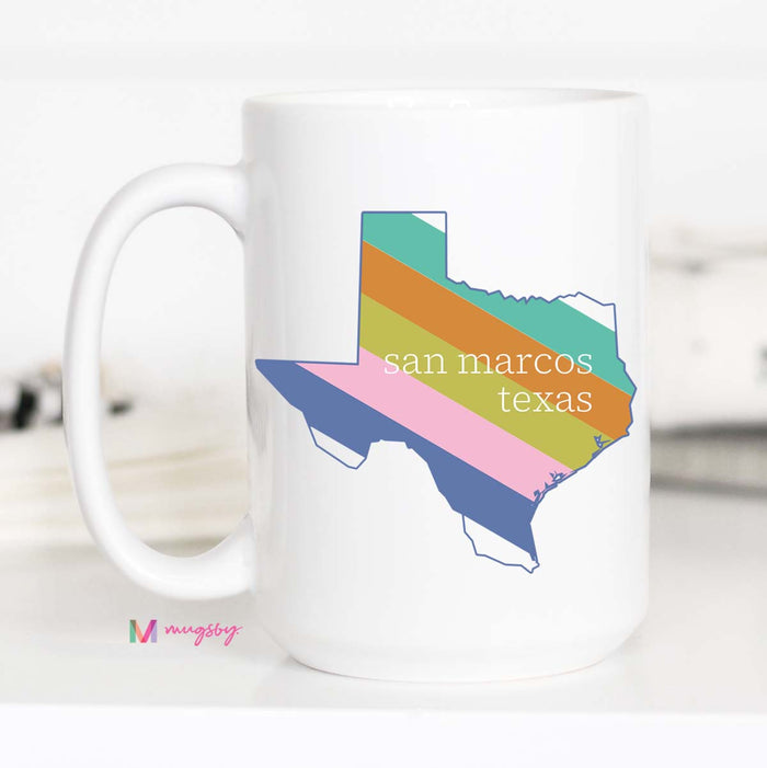Pastel City State Personalized Mug