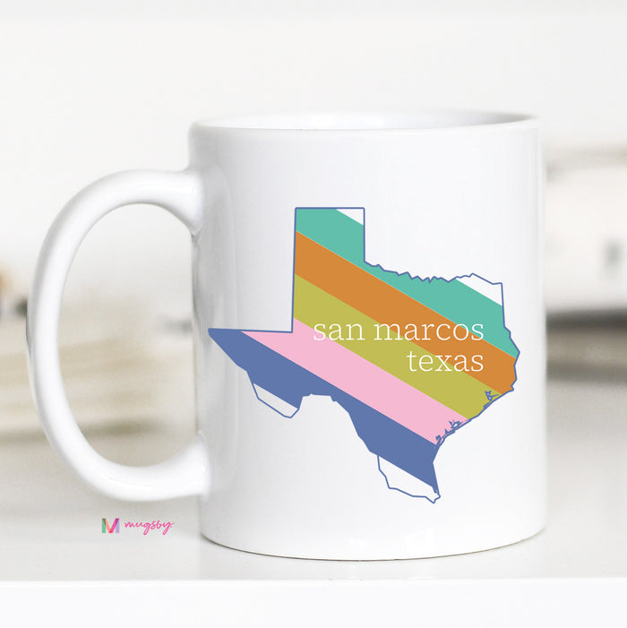 Pastel City State Personalized Mug