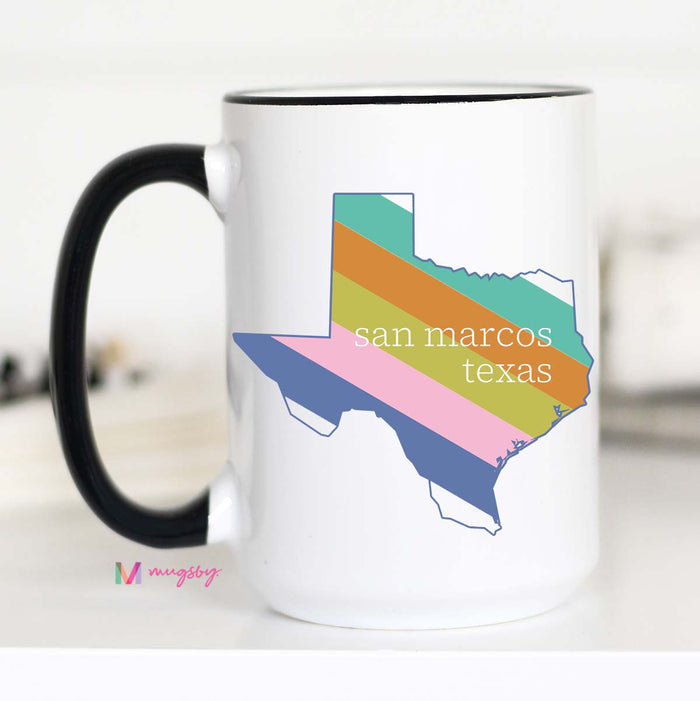 Pastel City State Personalized Mug