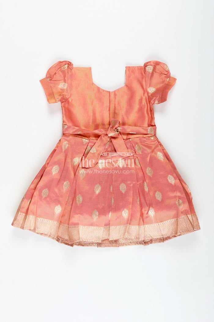 The Nesavu Silk Frock Pattu Frock For Baby Girl Naming Ceremony Nesavu Nesavu South Indian Pattu Frock Girls Zari Embroidery Naming Ceremony Functions