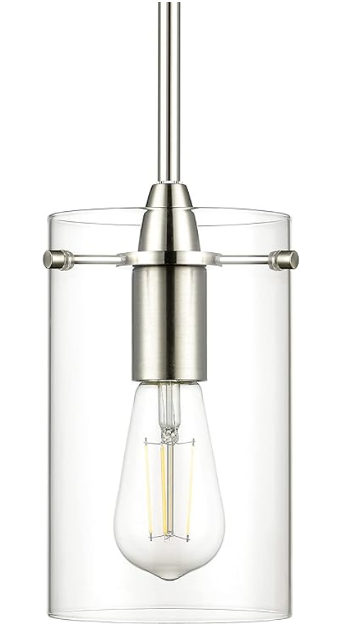 Pendant Light , 1 Light , Brushed Nickel