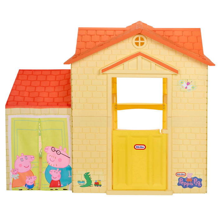 Peppa Pig Playhouse with Peppa Pig characters on a white background