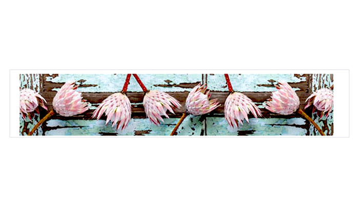 Peppermint Protea Lux Velvet Table Runner