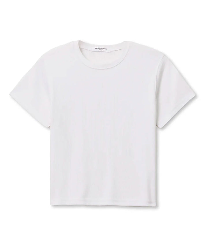 Perfect White Tee Women Fitz Viscose Rib Crew Tee Womens Casual Tops Perfect White Tee White Juniors/Women XS