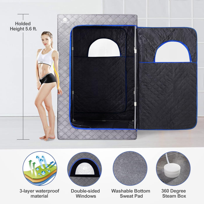 Personal Portable Indoor Outdoor Home Steam Sauna Kit