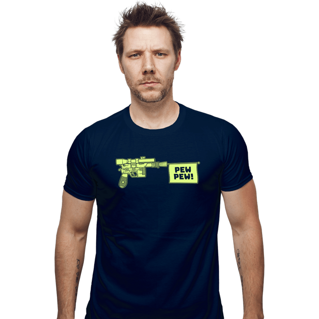 Daily_Deal_Shirts Fitted Shirts, Mens / Small / Navy PEW PEW!