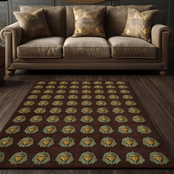 Pharaoh’s Mask Pattern Area Rug