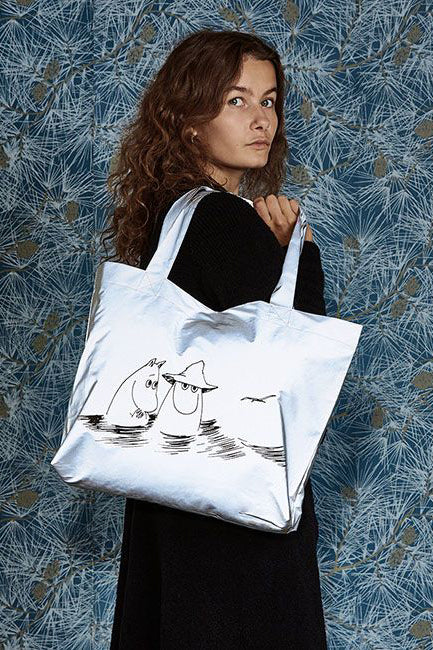 Piironki Helsinki Reflective Moomin At Sea Shopper Tote Bag