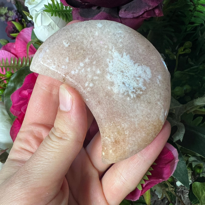 Pink Amethyst Crescent Moon