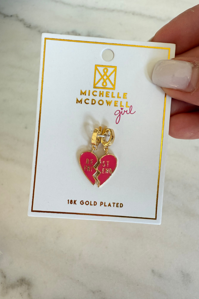 Pink "Best Friend" Heart - Luxe Charm