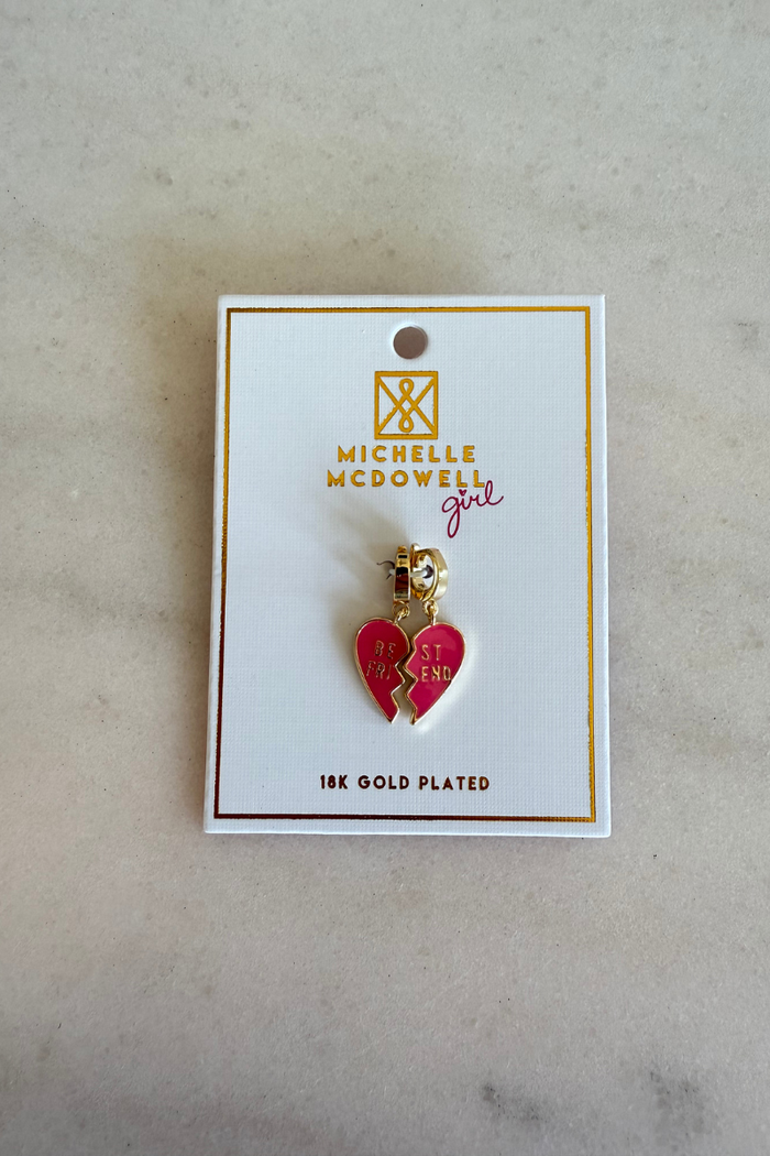 Pink "Best Friend" Heart - Luxe Charm