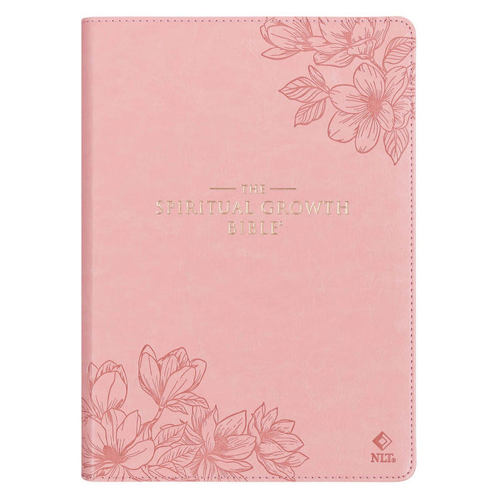 Pink Magnolia Faux Leather Spiritual Growth Bible