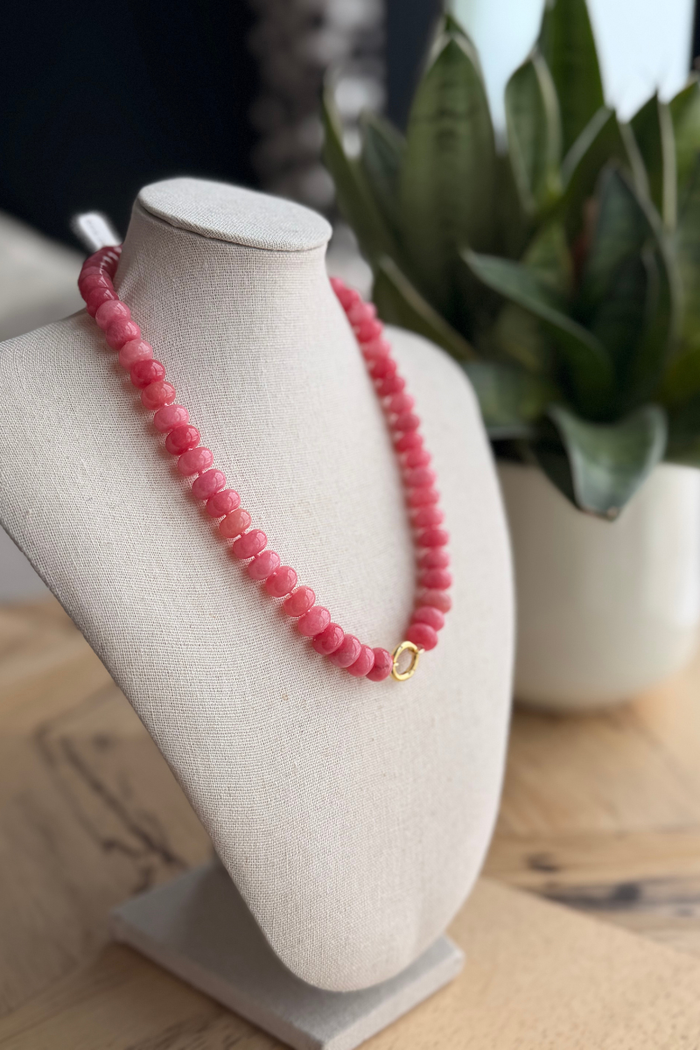 Pink Pop Chunky Charm Necklace
