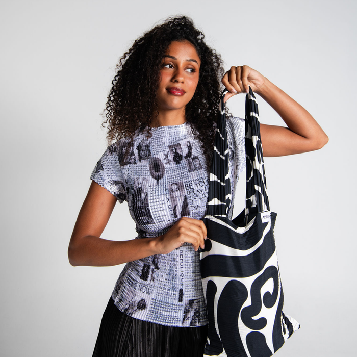 Pleated Tote Bag