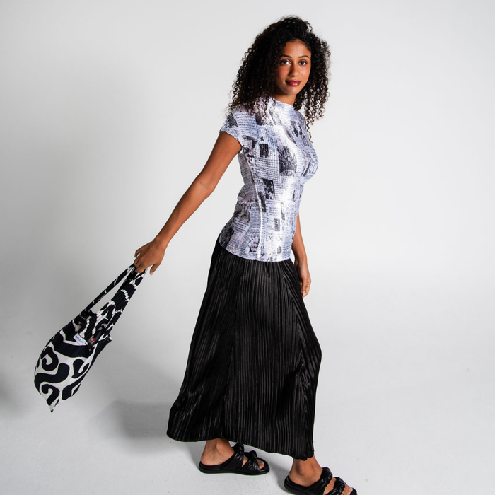 Pleated Tote Bag