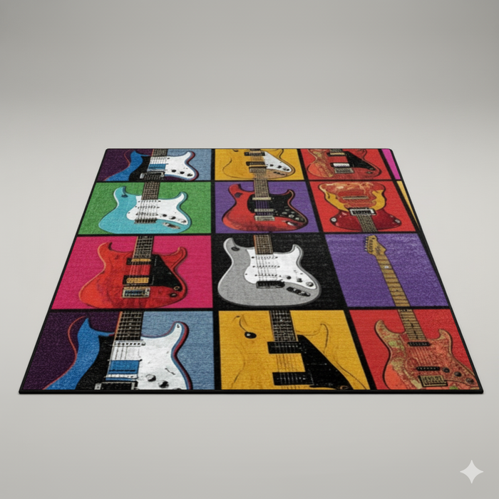 Pop Art Guitar Area Rug